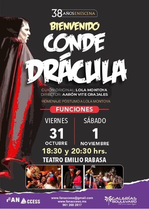 Bienvenido Conde Drácula 31 de Octubre (20:30 Hrs)