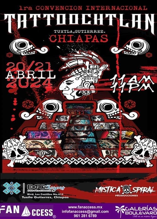 1era. Convención Internacional de Tatuajes TATTOOCHTLAN, Sábado 20 Abril 1era. Convención Internacional de Tatuajes TATTOOCHTLAN, Sábado 20 Abril