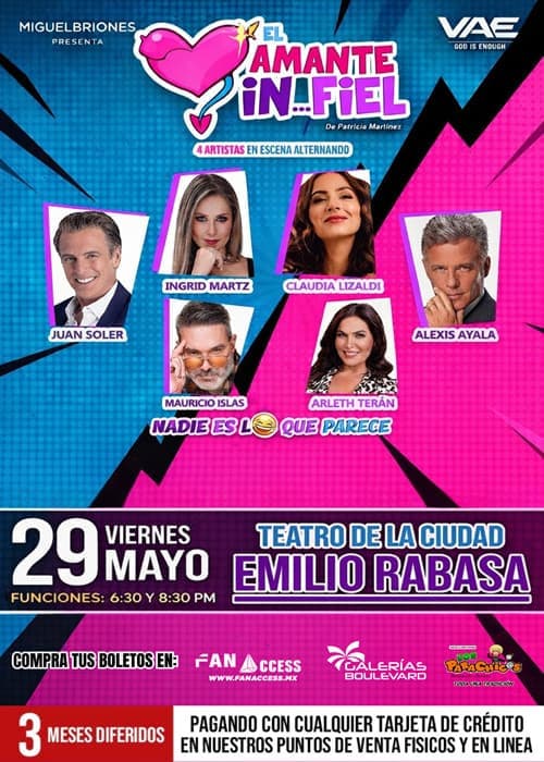 El Amante Infiel, Tuxtla Gutiérrez - Funcion 8:30 PM